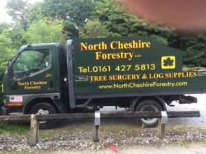 North Cheshire Forestry Truck with trustmark sticker