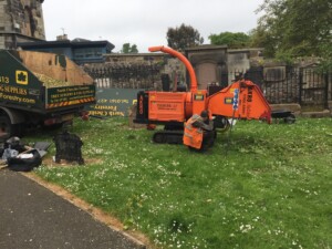 Wood Chipper being used by North Cheshire Forestry